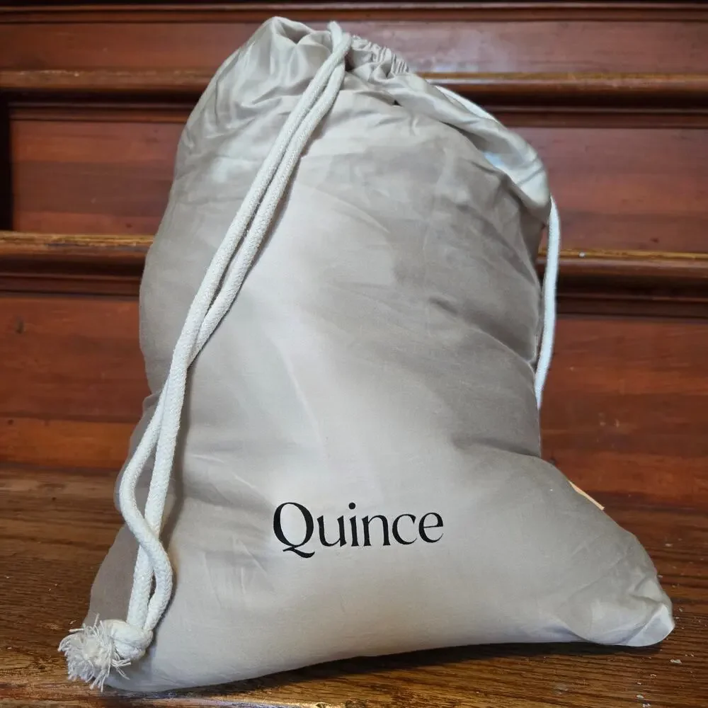 New Quince Signature Giza Cotton Sateen Duvet Cover 3Pc Set King Cal King Sand